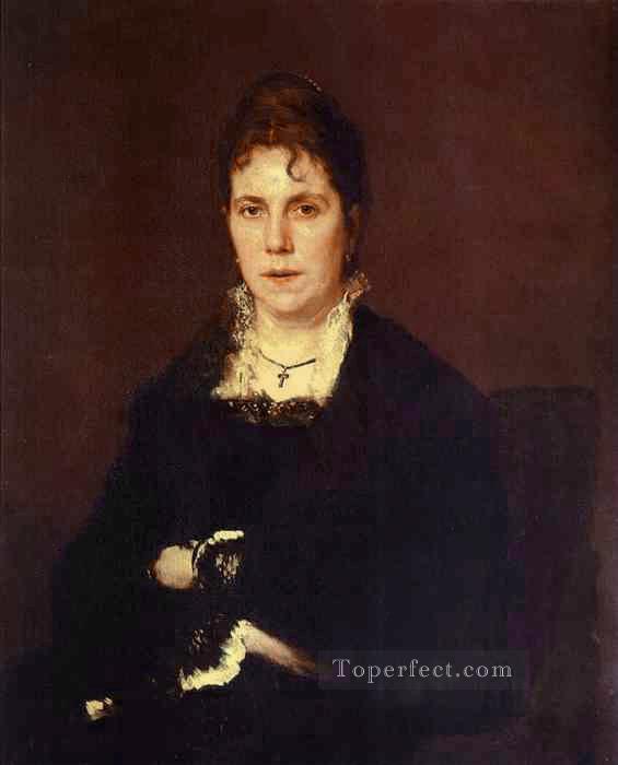 Portrait of Sophia Kramskaya the Artists Wife Democratic Ivan Kramskoi Oil Paintings
